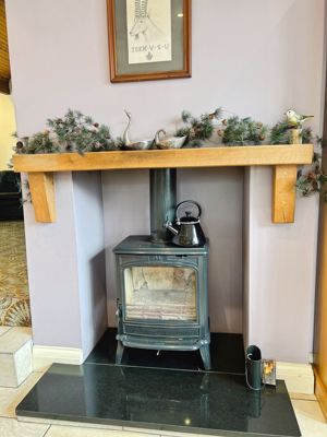 Breakfast room fireplace- click for photo gallery